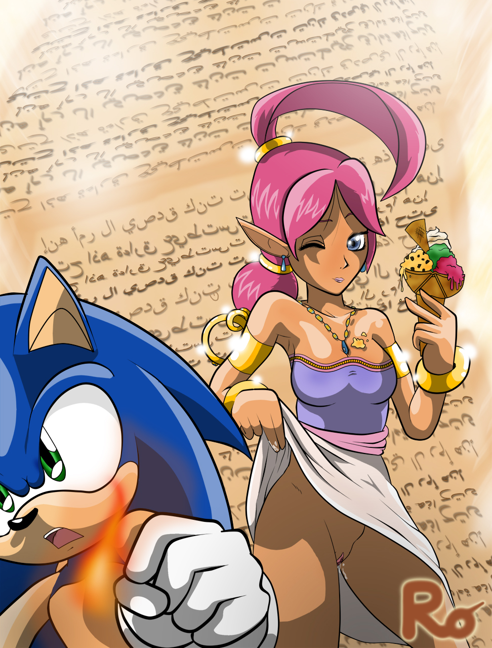 sonic and having shadow sex Highschool of the dead girls